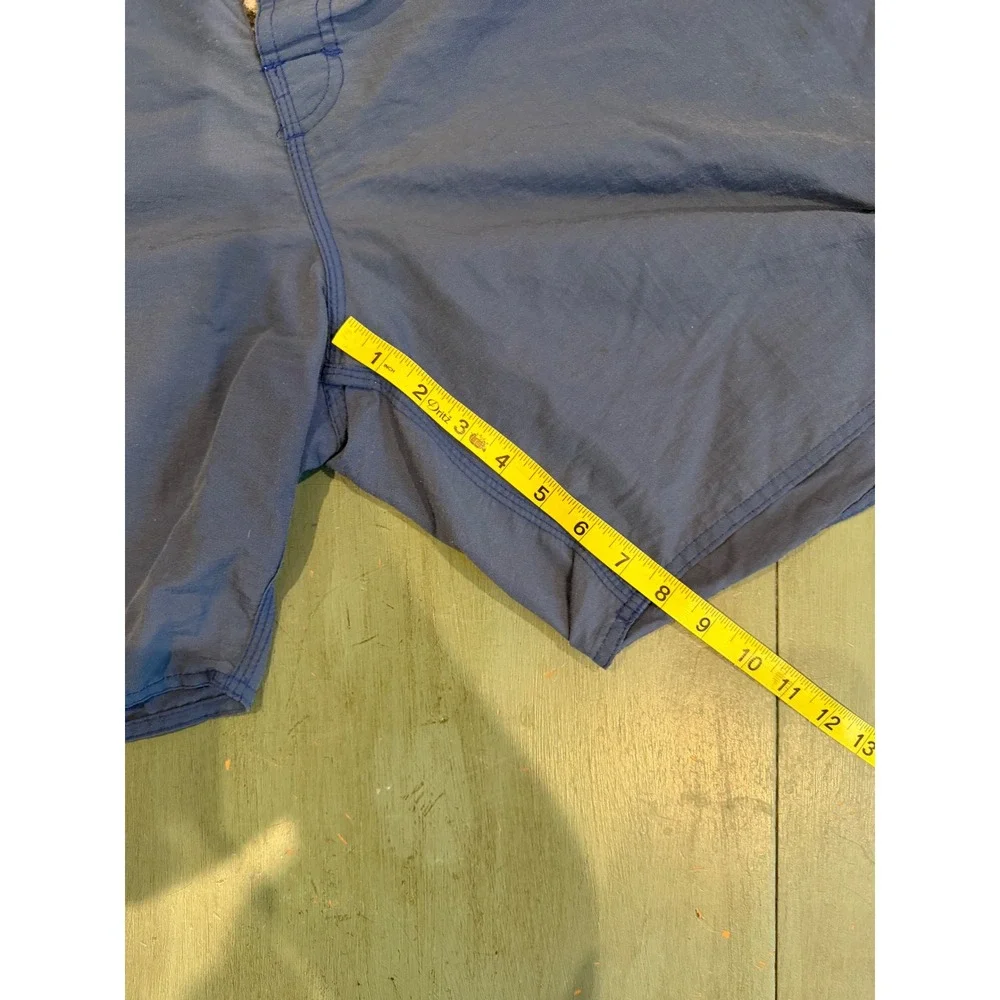 Y2K Quiksilver Mens Blue Board Shorts Size 34 Lace Up Surf Swim Trunks 0101242